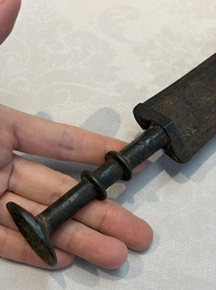 A Chinese bronze sword, Warring States period