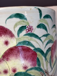 A Chinese famille rose 'Nine Peaches' jardini&egrave;re, 19th C.