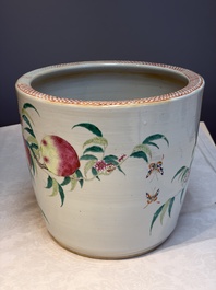 A Chinese famille rose 'Nine Peaches' jardini&egrave;re, 19th C.
