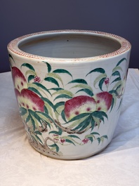 A Chinese famille rose 'Nine Peaches' jardini&egrave;re, 19th C.