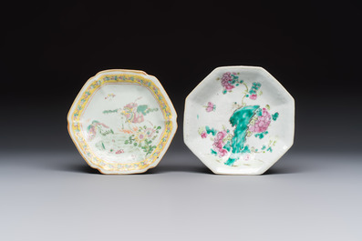 Eight Chinese famille rose wares, 19/20th C.