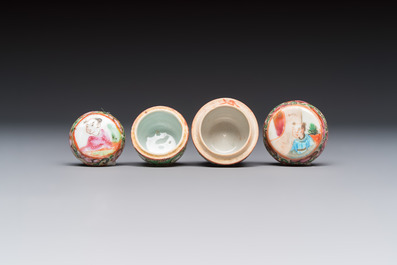 Eight Chinese famille rose wares, 19/20th C.