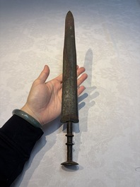 A Chinese bronze sword, Warring States period