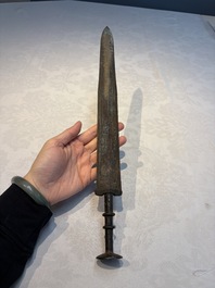 A Chinese bronze sword, Warring States period