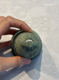 Seven various Chinese bronze and cast-iron bells, Han and later