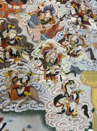 A very large Tibetan 'Astrological Calendar' thangka, 20th C.