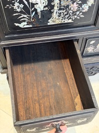 A fine Vietnamese mother-of-pearl-inlaid wooden cabinet, 19th C.