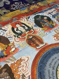 A very large Tibetan 'Astrological Calendar' thangka, 20th C.