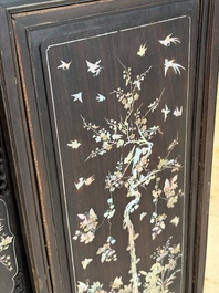 A fine Vietnamese mother-of-pearl-inlaid wooden cabinet, 19th C.