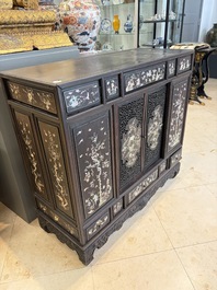 A fine Vietnamese mother-of-pearl-inlaid wooden cabinet, 19th C.