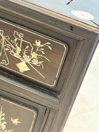 A fine Vietnamese mother-of-pearl-inlaid wooden cabinet, 19th C.