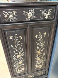 A fine Vietnamese mother-of-pearl-inlaid wooden cabinet, 19th C.