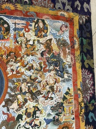 A very large Tibetan 'Astrological Calendar' thangka, 20th C.