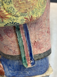 A large Chinese famille rose figure of Shoulao, 19th C.