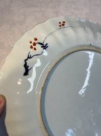 A Chinese famille verte armorial 'Provinces' dish with the arms of Overysel, Kangxi