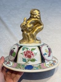 A French famille rose-style 'Xi Xiang Ji' covered vase, Samson, Paris, 19th C.