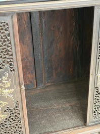 A fine Vietnamese mother-of-pearl-inlaid wooden cabinet, 19th C.