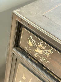 A fine Vietnamese mother-of-pearl-inlaid wooden cabinet, 19th C.
