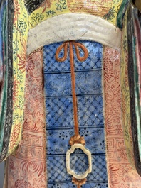 A large Chinese famille rose figure of Shoulao, 19th C.