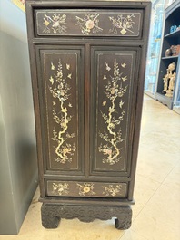 A fine Vietnamese mother-of-pearl-inlaid wooden cabinet, 19th C.