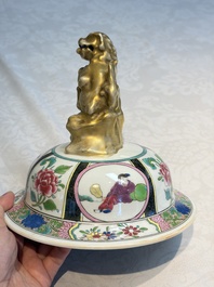 A French famille rose-style 'Xi Xiang Ji' covered vase, Samson, Paris, 19th C.