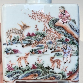 A Chinese famille rose 17-piece 'Deer and Scholars' tea service, Qianlong