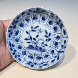 10 Chinese blue and white cups and 16 saucers, Kangxi and later