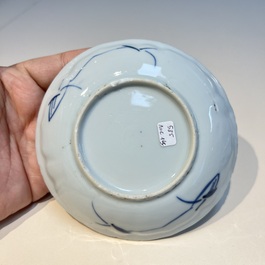 10 Chinese blue and white cups and 16 saucers, Kangxi and later