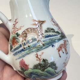 A Chinese famille rose 17-piece 'Deer and Scholars' tea service, Qianlong