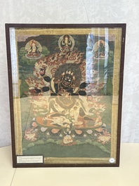 A Tibetan 'Mahakala' thangka, 19th C.