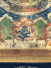 A Tibetan 'Vajrasana Mandala' thangka, 19th C.