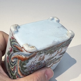 A Chinese famille rose 17-piece 'Deer and Scholars' tea service, Qianlong