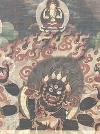 A Tibetan 'Mahakala' thangka, 19th C.