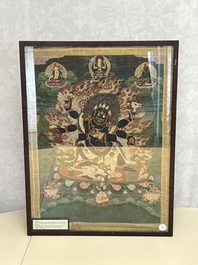A Tibetan 'Mahakala' thangka, 19th C.
