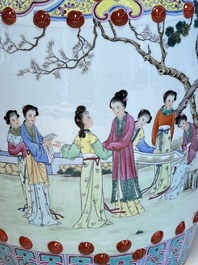 A Chinese famille rose 'Elegant Beauties' garden seat, 20th C.