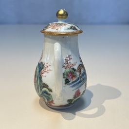 A Chinese famille rose 17-piece 'Deer and Scholars' tea service, Qianlong