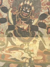 A Tibetan 'Mahakala' thangka, 19th C.