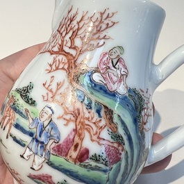 A Chinese famille rose 17-piece 'Deer and Scholars' tea service, Qianlong
