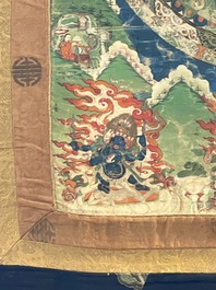 A Tibetan 'Vajrasana Mandala' thangka, 19th C.