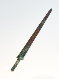 A Chinese bronze sword, Warring States period