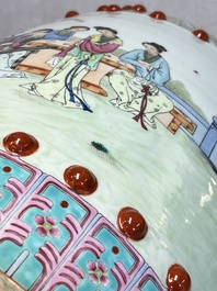 A Chinese famille rose 'Elegant Beauties' garden seat, 20th C.