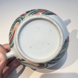 A Chinese famille rose 17-piece 'Deer and Scholars' tea service, Qianlong