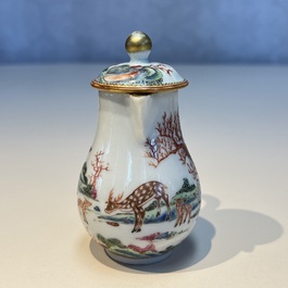 A Chinese famille rose 17-piece 'Deer and Scholars' tea service, Qianlong