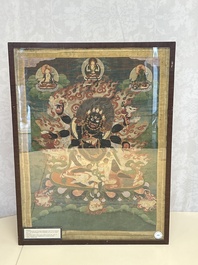 A Tibetan 'Mahakala' thangka, 19th C.