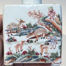 A Chinese famille rose 17-piece 'Deer and Scholars' tea service, Qianlong