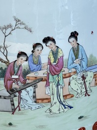 A Chinese famille rose 'Elegant Beauties' garden seat, 20th C.