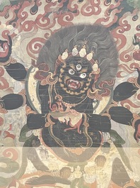 A Tibetan 'Mahakala' thangka, 19th C.