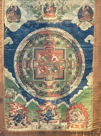 A Tibetan 'Vajrasana Mandala' thangka, 19th C.