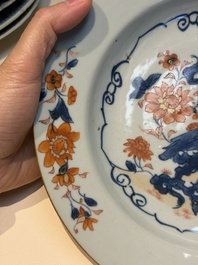 11 Chinese Imari-style and blue and white wares, Yongzheng/Qianlong