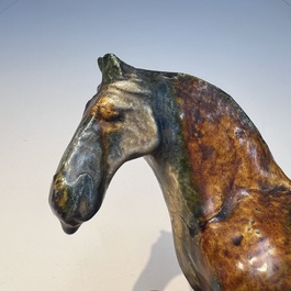 A Chinese sancai-glazed horse, probably Tang
